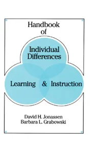 Handbook of Individual Differences, Learning, and Instruction_cover