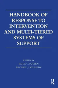 Handbook of Response to Intervention and Multi-Tiered Systems of Support_cover
