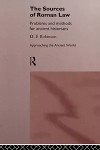 The Sources of Roman Law_cover