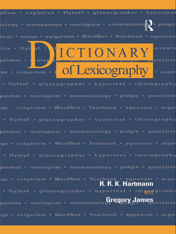 PDF] Dictionary of Lexicography by R. R. K. Hartmann