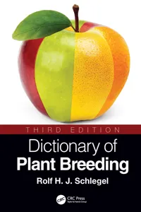 Dictionary of Plant Breeding_cover