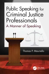 Public Speaking for Criminal Justice Professionals_cover