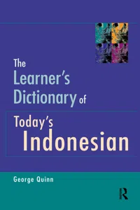 The Learner's Dictionary of Today's Indonesian_cover