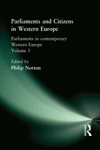 Parliaments and Citizens in Western Europe_cover