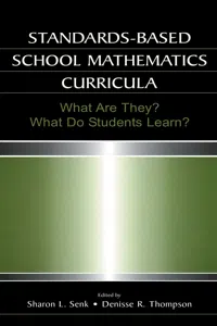 Standards-based School Mathematics Curricula_cover