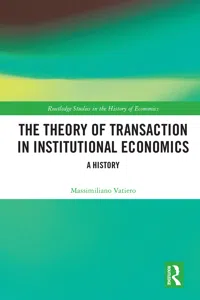 The Theory of Transaction in Institutional Economics_cover