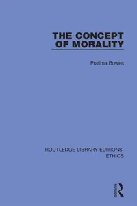 The Concept of Morality_cover