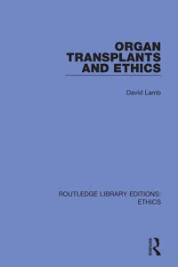 Organ Transplants and Ethics_cover