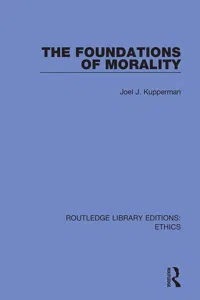 The Foundations of Morality_cover