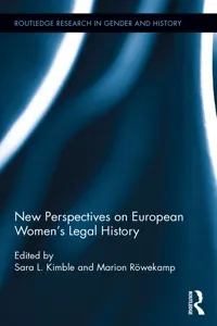 New Perspectives on European Women's Legal History_cover