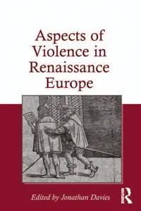 Aspects of Violence in Renaissance Europe_cover