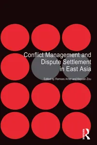 Conflict Management and Dispute Settlement in East Asia_cover