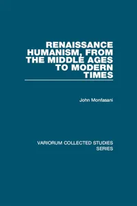 Renaissance Humanism, from the Middle Ages to Modern Times_cover