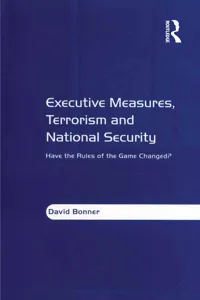 Executive Measures, Terrorism and National Security_cover