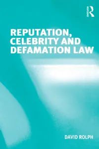 Reputation, Celebrity and Defamation Law_cover