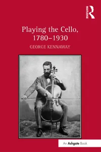 Playing the Cello, 1780-1930_cover