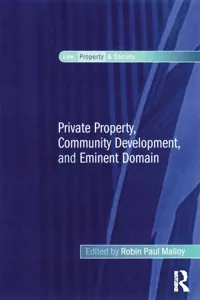 Private Property, Community Development, and Eminent Domain_cover