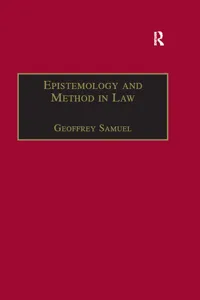 Epistemology and Method in Law_cover