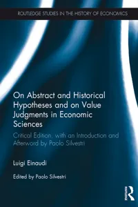 On Abstract and Historical Hypotheses and on Value Judgments in Economic Sciences_cover