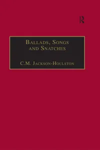 Ballads, Songs and Snatches_cover