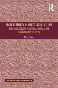 Legal Certainty in Multilingual EU Law_cover