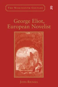 George Eliot, European Novelist_cover
