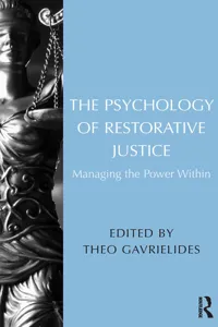 The Psychology of Restorative Justice_cover