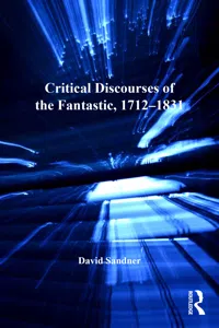 Critical Discourses of the Fantastic, 1712-1831_cover