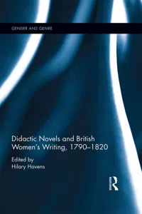 Didactic Novels and British Women's Writing, 1790-1820_cover