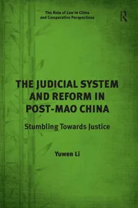 The Judicial System and Reform in Post-Mao China_cover