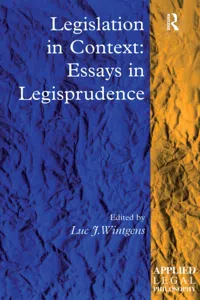 Legislation in Context: Essays in Legisprudence_cover