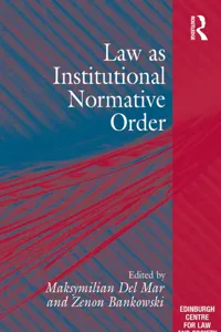 Law as Institutional Normative Order_cover