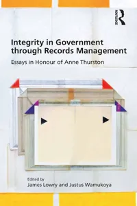 Integrity in Government through Records Management_cover