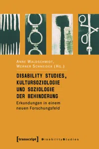 Disability Studies, Kultursoziologie und Soziologie der Behinderung_cover