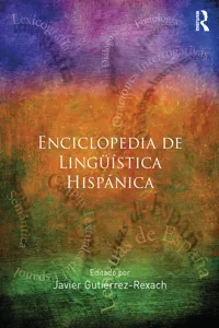 Enciclopedia de Lingüística Hispánica Volume I_cover
