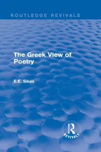 The Greek View of Poetry_cover