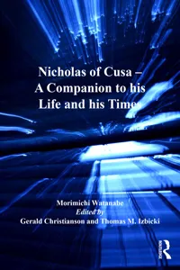 Nicholas of Cusa - A Companion to his Life and his Times_cover