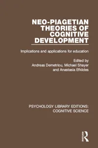 Neo-Piagetian Theories of Cognitive Development_cover