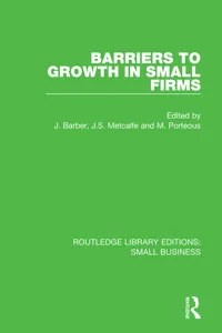 Barriers to Growth in Small Firms_cover