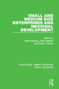 Small and Medium Size Enterprises and Regional Development_cover