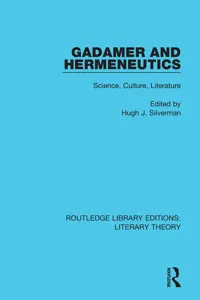 Gadamer and Hermeneutics_cover