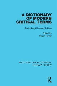 A Dictionary of Modern Critical Terms_cover