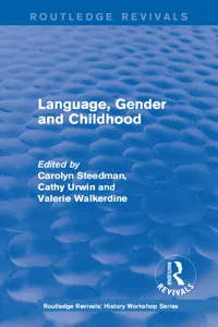 Routledge Revivals: Language, Gender and Childhood_cover