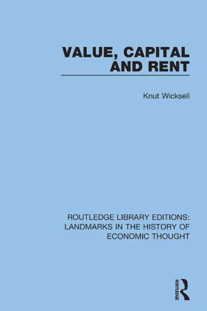 Value, Capital and Rent