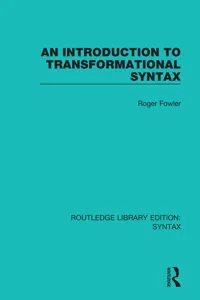 An Introduction to Transformational Syntax_cover