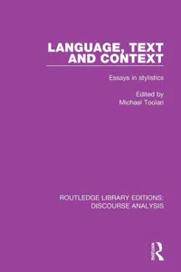 Language, Text and Context_cover