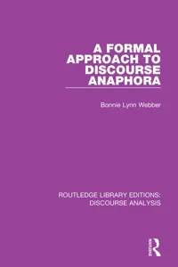 A Formal Approach to Discourse Anaphora_cover