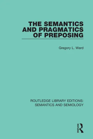 The Semantics and Pragmatics of Preposing