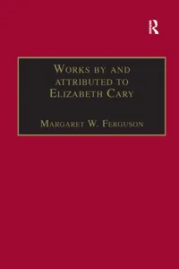 Works by and attributed to Elizabeth Cary_cover