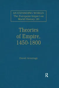 Theories of Empire, 1450–1800_cover